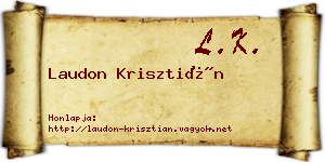 Laudon Krisztián névjegykártya